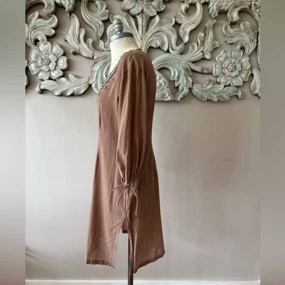 Beaded Cotton Tunic Cover Up by Charlie Joe - Large - Picture 6 of 7
